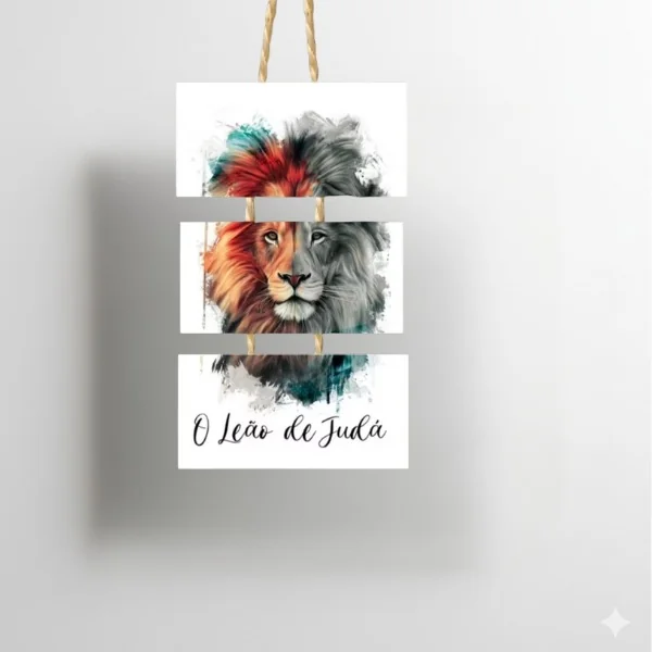 Quadro de Leão particionado